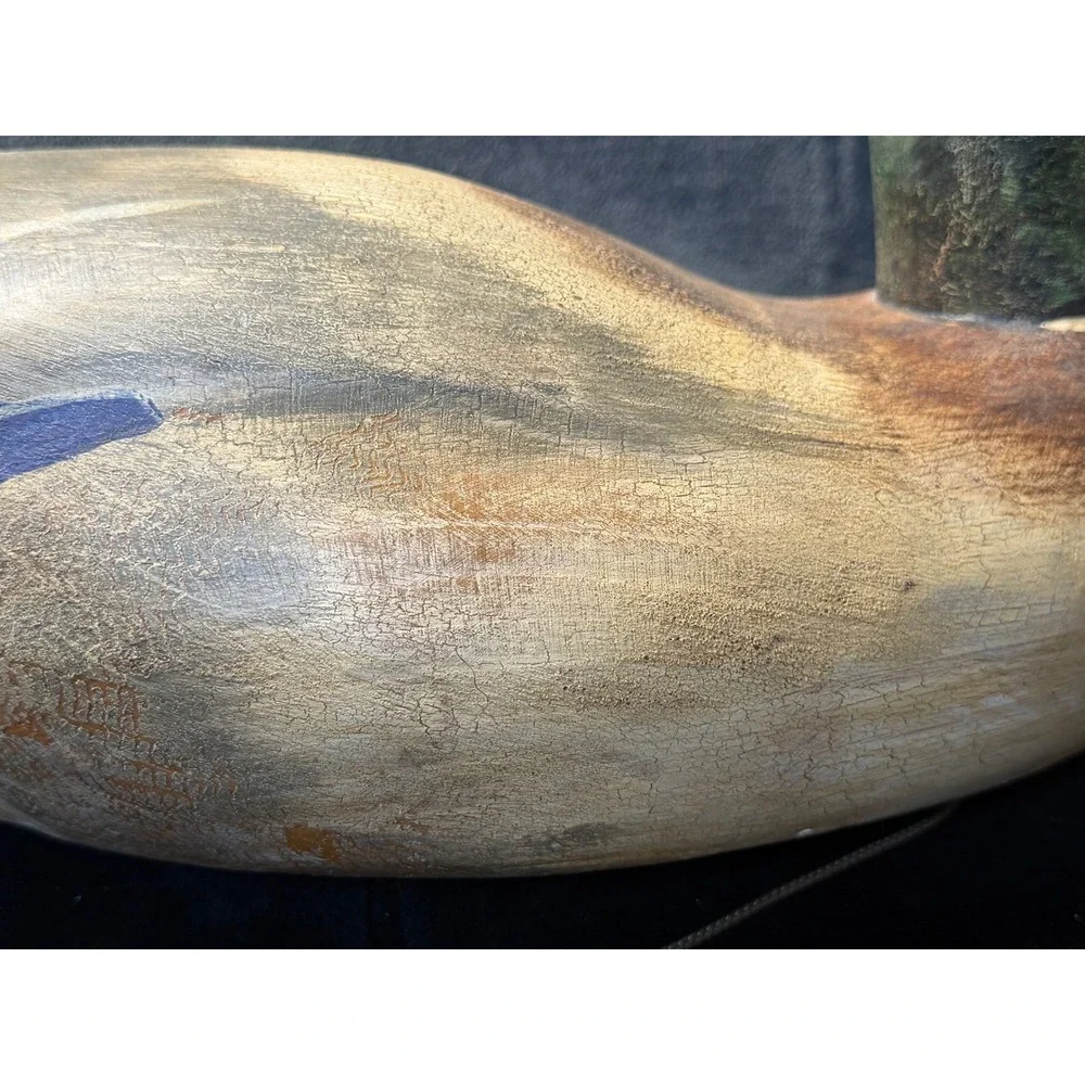 Ducks Unlimited Mallard Decoy With Anchor David Maas Signed Wood Duck 926